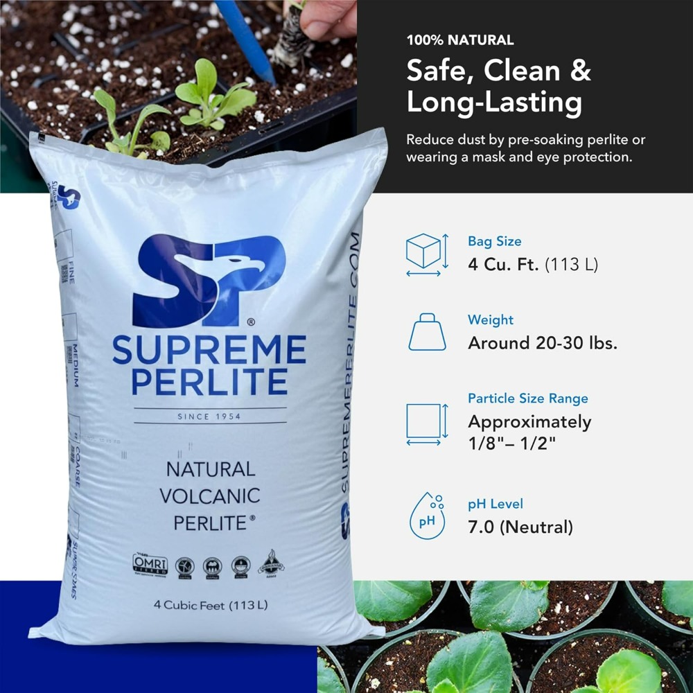 Перлит крупнозернистый Supreme – обзор и цена Horticulture Soil Perlite